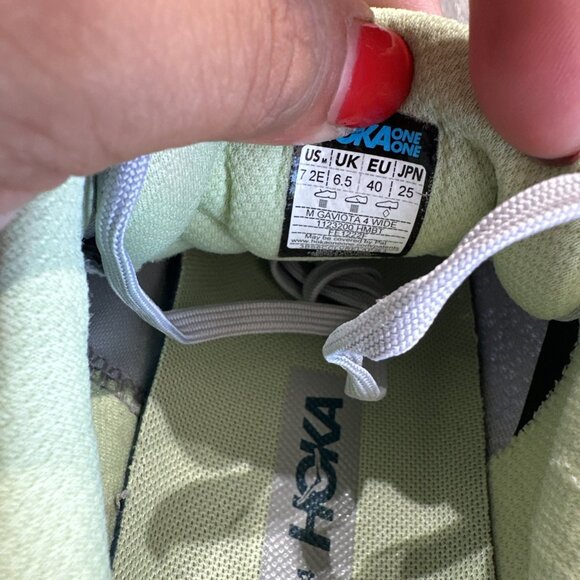 Hoka One One Gaviota 4 Shoes Men 7 / Women 8.5 2E Wide Gray Yellow Running Shoes main image 7